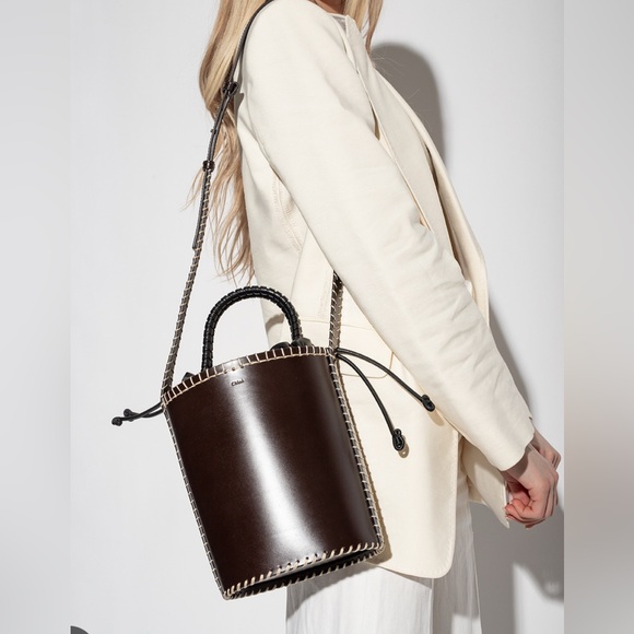 Chloe Handbags - EUC Chloe Louella Bucket Bag in Ebony Brown Large Size